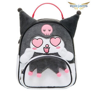 Sanrio Hello Kitty and Friends Kuromi Heart Eyes Figural Mini Backpack Bag New